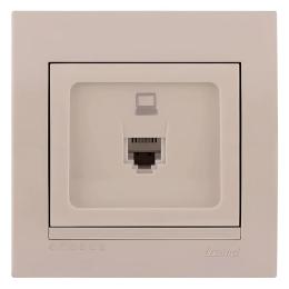 Розетка комп. RJ 45 крем DERIY Lezard