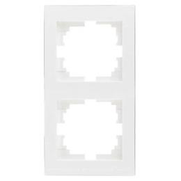 Рамка 2-на вертикальна біла RAIN Lezard