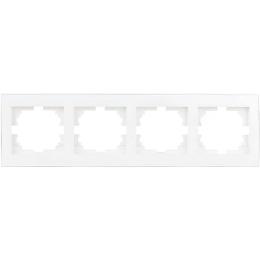 Рамка 4-на горизонтальна біла RAIN Lezard