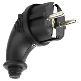 Вилка кутова 2Р+РЕ 16А Lezard( каучук) 106-0400-0108