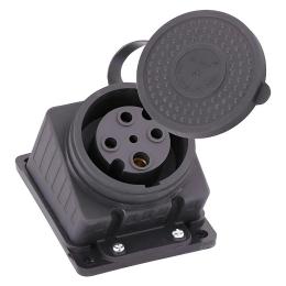 Розетка 3Р+Е накладна з заглушками Lezard( каучук) 332-0100-0202