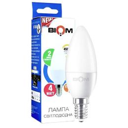 Свiтлодiодна лампа Biom BT-550 C37 4W E14 4500К матова (00-00001424)