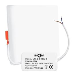 Світильник світлодіодний Biom UNI-2-S18W-5 18Вт квадратний 5000К (00-00022819)