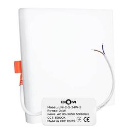 Світильник світлодіодний Biom UNI-2-S24W-5 24Вт квадратний 5000К (00-00022820)