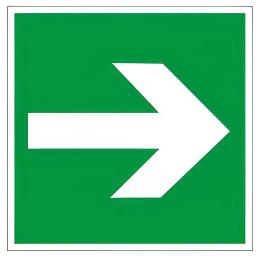 Знак Направляюча стрілка вправо 150х150