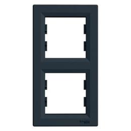 Рамка Schneider Asfora 2-місна вертикальна Антрацит (EPH5810221)