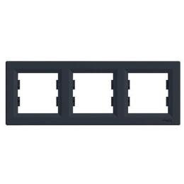 Рамка Schneider Asfora 3-місна горизонтальна Антрацит (EPH5800321)