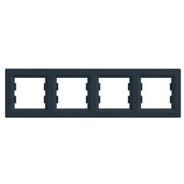 Рамка Schneider Asfora 4-місна горизонтальна Антрацит (EPH5800421)