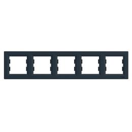 Рамка Schneider Asfora 5-місна горизонтальна Антрацит (EPH5800521)