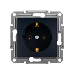 Розетка Schneider Asfora із заземленням Антрацит (EPH2900171)