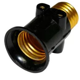 Патрон Е27 для ламп та 2 штепсельних гнізда LMA2514 (LMA001) Lemanso