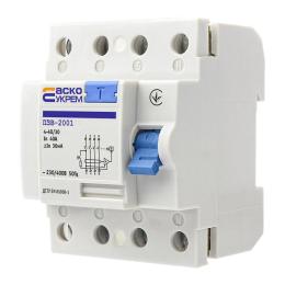 Пристрій захисного відключення ПЗВ-2001 4p/40A/30mA АскоУкрем
