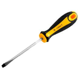 Викрутка плоска 5х100 LTL30004 жовто-чорна Lemanso