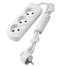 Мережевий подовжувач Lezard Letitia 3 розетки без заземлення, 2 м (721-0302-303)