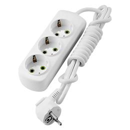 Мережевий подовжувач Lezard Letitia 3 розетки із заземленням, 2 м (721-0302-301)