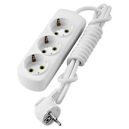 Мережевий подовжувач Lezard Letitia 3 розетки із заземленням, 5 м (721-0305-301)