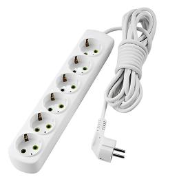 Мережевий подовжувач Lezard Letitia 6 розеток із заземленням, 2 м (721-0602-601)