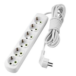 Мережевий подовжувач Lezard Letitia 6 розеток із заземленням, 3 м (721-0603-601)