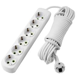 Мережевий подовжувач Lezard Letitia 6 розеток із заземленням, 5 м (721-0605-601)