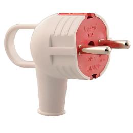 Переносна вилка Lezard із заземленням з кільцем Білий/Червоний (715-0401-604)