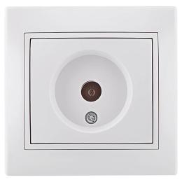 Розетка TV прохідна білий MIRA Lezard 701-0202-129