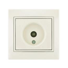 Розетка ТВ крайова крем зі вставкою MIRA Lezard 701-0303-130