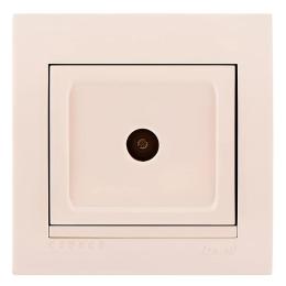 702-0303-129 DERIY Розетка ТВ прохідна крем
