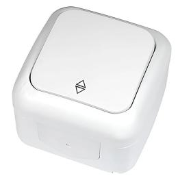 Перемикач прохідний VIKO Palmiye білий (90555404)