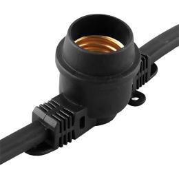 Гірлянда Белт-лайт CL25-25 230V 100*E27 25м шнур чорний IP65 Feron (29880)