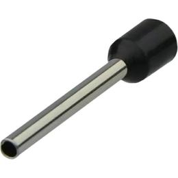 Наконечники НТ 1,5-18 чорні (100шт) трубчаті ізольовані Аско Укрем (A0060010136)