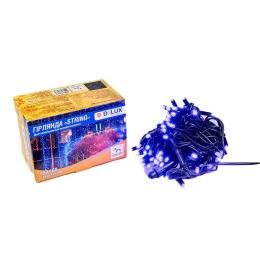 Гірлянда DELUX STRING 100LED 10м (2x5м) синій/чорний шнур IP44 EN (90016605)