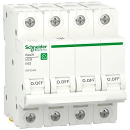 Автоматичний вимикач Schneider Electric RESI9 6кА 4P 63A B (R9F02463)