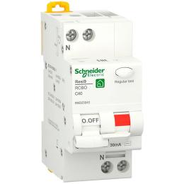 Диференціальний автомат Schneider Electric Resi9 RCBO 40A C 1P+N 30mA АС 6kA (R9D25640)