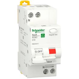 Диференціальний автомат Schneider Electric Resi9 RCBO 10A C 1P+N 30mA АС 6kA (R9D25610)