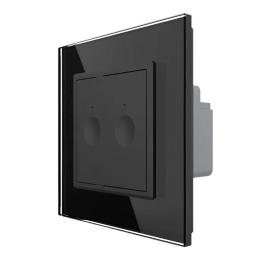 Сенсорний прохідний маршовий перехресний вимикач Livolo Sense 2 канали чорний (722000412)