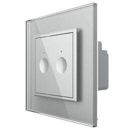 Сенсорний прохідний маршовий перехресний вимикач Livolo Sense 2 канали сірий (722000415)