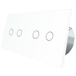 Сенсорний вимикач Livolo 4 канали (2-2) білий скло (VL-C702/C702-11)