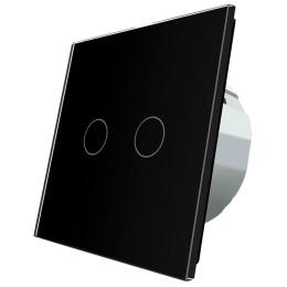 Сенсорний вимикач Livolo 2 канали чорний скло (VL-C702-12)