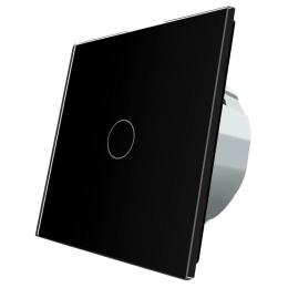 Сенсорний вимикач Livolo чорний скло (VL-C701-12)