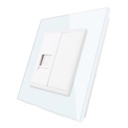 Інтернет розетка RJ-45 Livolo білий скло (VL-C791C-11)