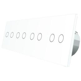 Сенсорний вимикач Livolo 8 каналів (2-2-2-2) білий скло (VL-C708-11)