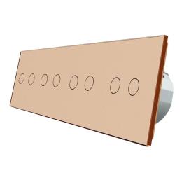 Сенсорний вимикач Livolo 8 каналів (2-2-2-2) золото скло (VL-C708-13)