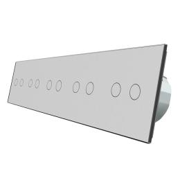 Сенсорний вимикач Livolo 10 каналів (2-2-2-2-2) сірий скло (VL-C710-15)