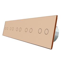 Сенсорний вимикач Livolo 10 каналів (2-2-2-2-2) золото скло (VL-C710-13)