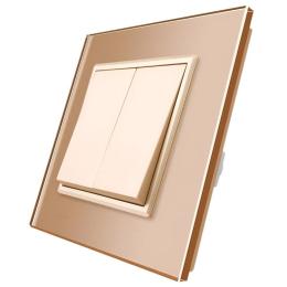 Двоклавішна кнопка Livolo золото (VL-C7K2H-13)