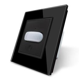 Сенсорний вимикач з датчиком руху Livolo чорний скло (VL-C701RG-12)