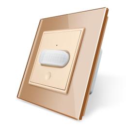 Сенсорний вимикач з датчиком руху Livolo золото скло (VL-C701RG-13)