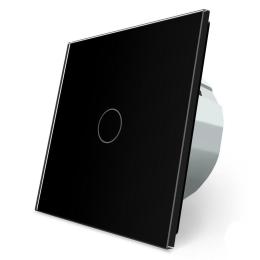 Сенсорний вимикач Livolo для вулиці із захистом від бризок IP44 чорний скло (VL-C701IP-12)