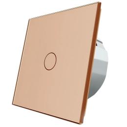 Сенсорний вимикач Livolo для вулиці із захистом від бризок IP44 золото скло (VL-C701IP-13)