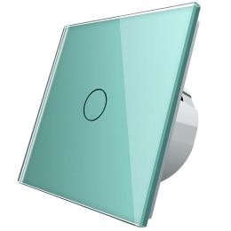Сенсорний вимикач Livolo для вулиці із захистом від бризок IP44 зелений скло (VL-C701IP-18)